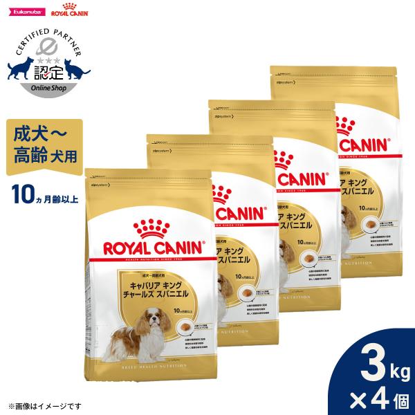 ロイヤルカナン 犬 ドッグフード キャバリア キング チャールズ専用フード 成犬〜高齢犬用 3kg×4個
