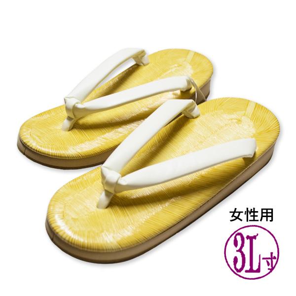 寺院用の普段履き(実用履き)として一般的に使用されている白鼻緒の草履です。裏底はサンド底(刻みのあるアウトソールを発泡スポンジに貼り合わせたもの)で、軽量かつクッション性に富んでいるため、歩きやすく踊りやすいとご好評をいただいております。商...