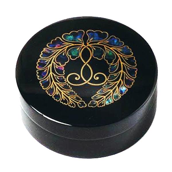 【月末セール・新品】 切立香合　井桁に橘　内金　木製　朱塗り　2.8寸　日蓮宗 紋入り香合／2.5寸 切立香合 井桁に橘 内金 木製 朱塗り 2.8