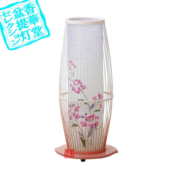盆提灯 創作行灯 モダン提灯 京竹21号 桜カラー 回転筒付 木製 下台MDF 