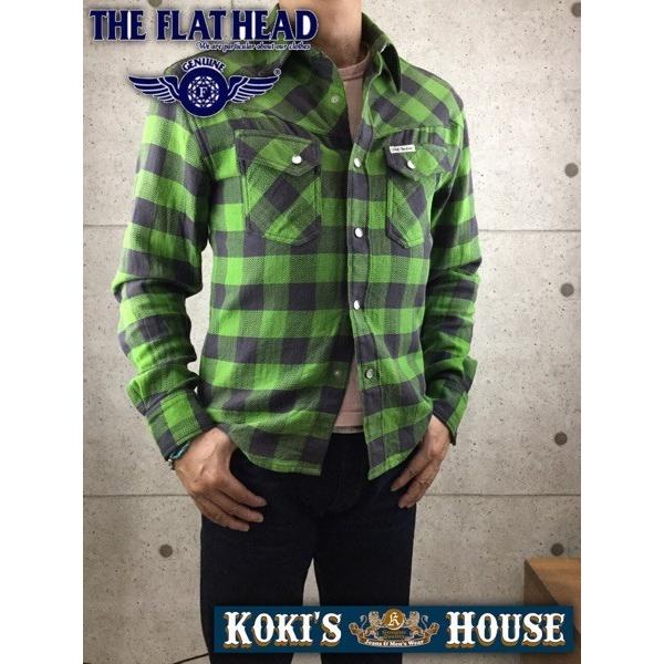 フラットヘッド(THE FLAT HEAD)長袖 ブロックチェック ライトネルシャツ ウエスタンシャツ CW-81W(サイズ 34,36,38,40,42) フラットヘッド(THE FLAT HEAD)長袖 ブロックチェック ライトネルシャツ ウエスタンシャツ CW-81W(サイズ 34,36,38,40,42)