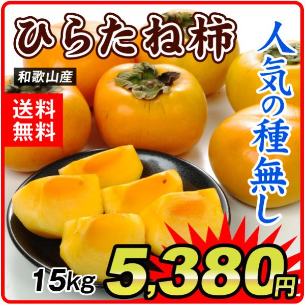 和歌山県産　美味しい　たねなし柿　5kg 硬め　31