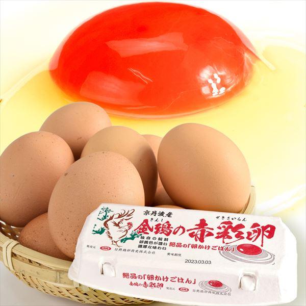 金鵄の赤彩卵 4パック（40個） 京丹波産 ブランド卵 きんしのせきさいらん 送料無料 食品 冷蔵便