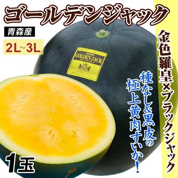国華園 スイカ 1玉 ゴールデンジャック 青森産 贈答すいか 送料無料 食品