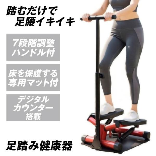 国華園 即納 ステッパー ハンドル付き 静音 足運動 足踏み 美脚 ステップ 脂肪燃焼 体幹 筋力 男女兼用 有酸素運動 宅トレ コンパクト 昇降運動 足腰元気