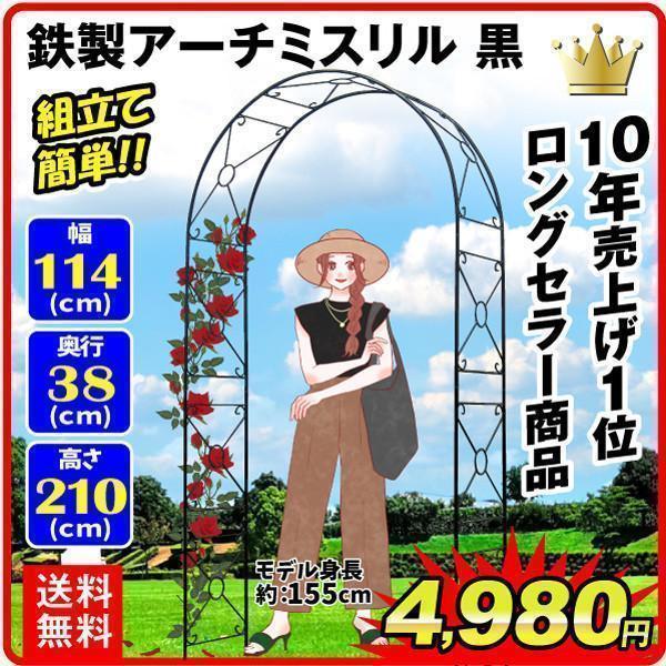 アーチ ガーデンアーチ ローズアーチ バラアーチ 鉄製アーチ ミスリル 1個 ガーデニング 国華園 S 花と緑 国華園 通販 Yahoo ショッピング
