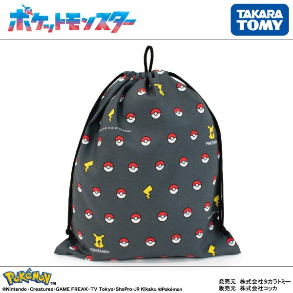 ポケモン 体操服袋 ボール柄 巾着 ピカチュウ モンスターボール
