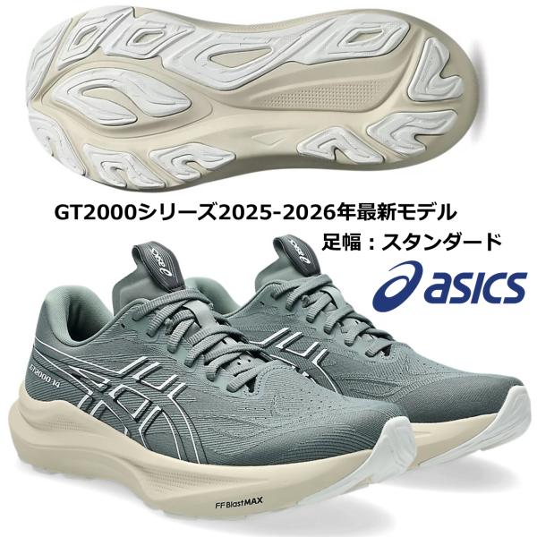 アシックス ASICS/メンズ ランニングシューズ/GT-2000 14/1011C056 020/モーメント×ホワイト/足幅：スタンダード/マラソン初心者にお勧め/2025AW-26SS