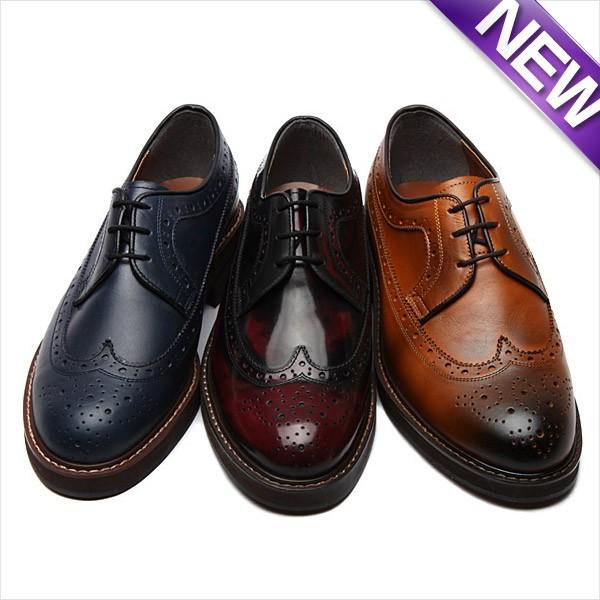 4cm アップ 本革 ハンドメイド ビジネスシューズ ウイングチップ レースアップ 紳士靴 Act S699 Kokoa 通販 Yahoo ショッピング