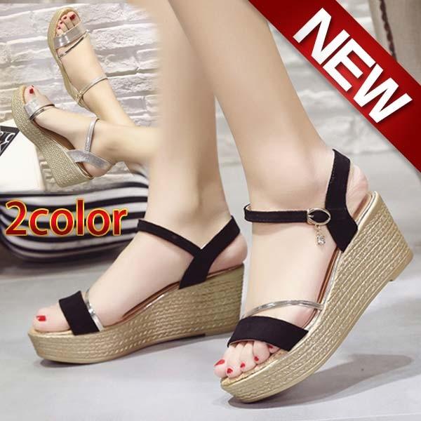 送料無料 アンクルベルト 厚底サンダル 厚底ウェッジ サンダル ウェッジソール 厚底 ウェッジソールサンダル Ch Wedge100 J Kokoa 通販 Yahoo ショッピング