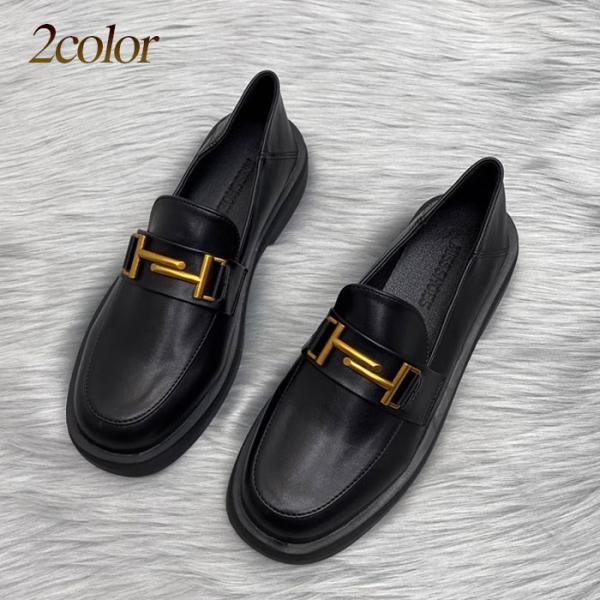 レディース ローファー ビットローファー スクエアトゥ マニッシュシューズ ぺたんこ靴 ブラック ブラウン エナメル Ox Llf J01 Kokoa 通販 Yahoo ショッピング