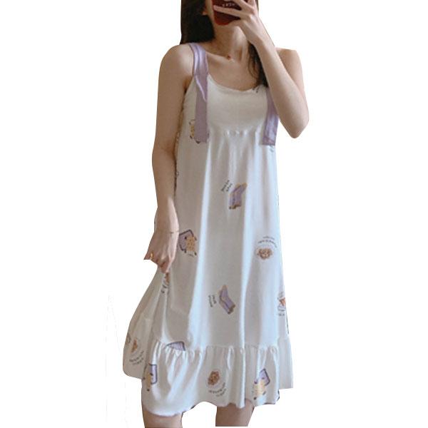 ルームウエア 部屋着 パジャマ ナイトウエア ワンピース ノースリーブ ブラカップ付き リラックス かわいい メール便 Ox Rw Stn197 Kokoa 通販 Yahoo ショッピング