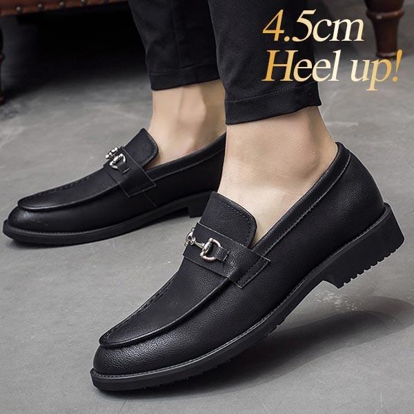 送料無料 4 5ｃｍ身長ｕｐ メンズ ローファー ビットローファー 本革 カジュアルシューズ ブラック Ztx Lf J05 Kokoa 通販 Yahoo ショッピング