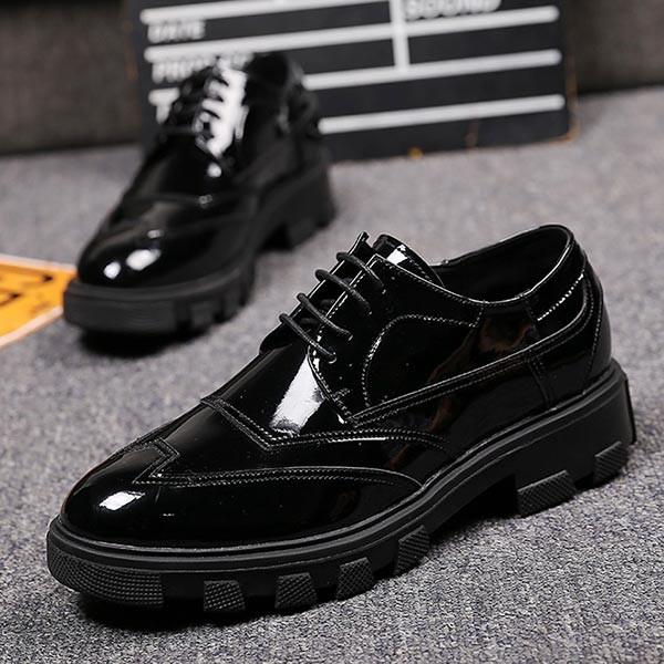 5cm 身長up メンズ カジュアルシューズ パテントレザー エナメル レースアップ ブラック ラバーソール 紳士靴 本革 Ztx Sn Sz J06 Kokoa 通販 Yahoo ショッピング