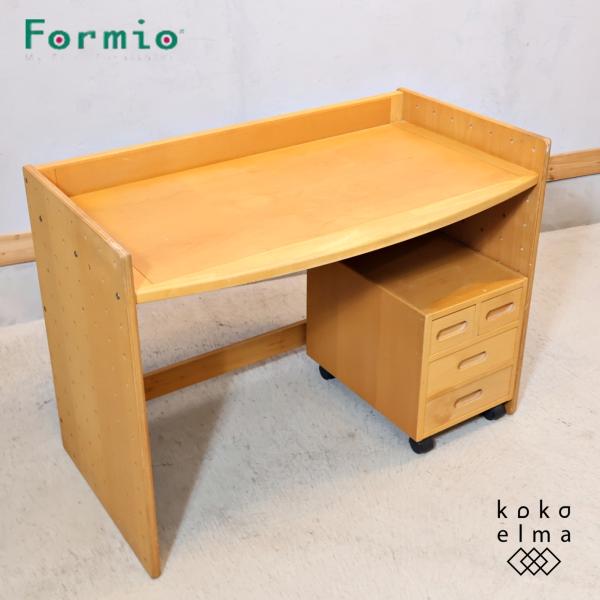 Formio フォルミオ 学習机&ワゴン パーソナルデスク ビーチ無垢材 北欧