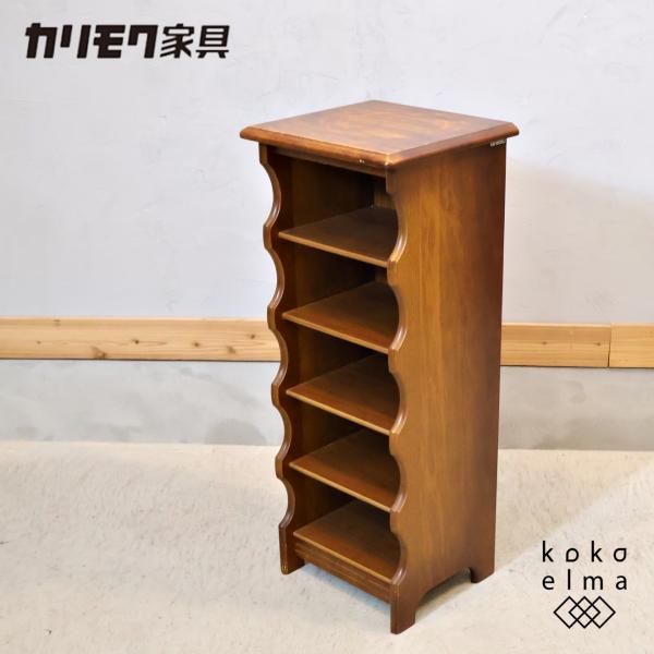 Karimoku(カリモク家具)のCOLONIAL(コロニアル)シリーズのスリッパラックです！アメリカンカントリー風の温かみのあるデザイン。スリムなのでリビングや玄関などの空いているスペースに！