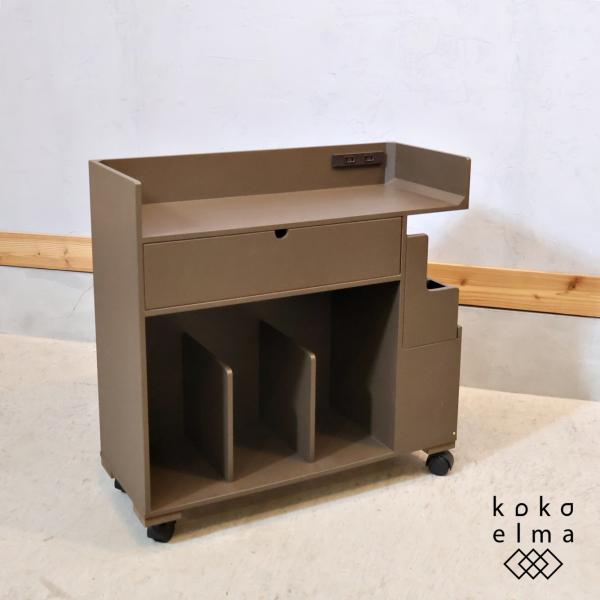 dinos(ディノス)のテレワーク快適ワゴンです。テーブルの下にも納まりやすい高さのキャスター付きラック。リビングはもちろん、キッチンや書斎、子ども部屋などの収納にもピッタリです♪