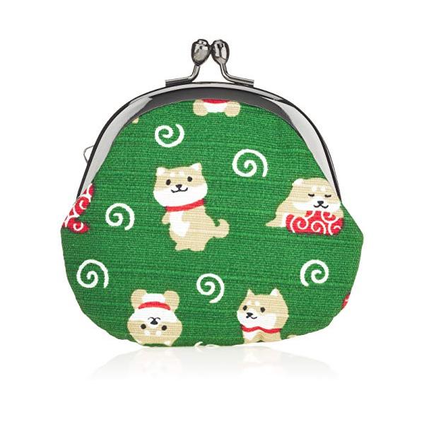 グリーン/9.5cm/117808・Color:グリーンPatternName:小銭入れ・パッケージ個数:1・サイズ:約9×9.5cm・素材:綿100%・生産国:日本