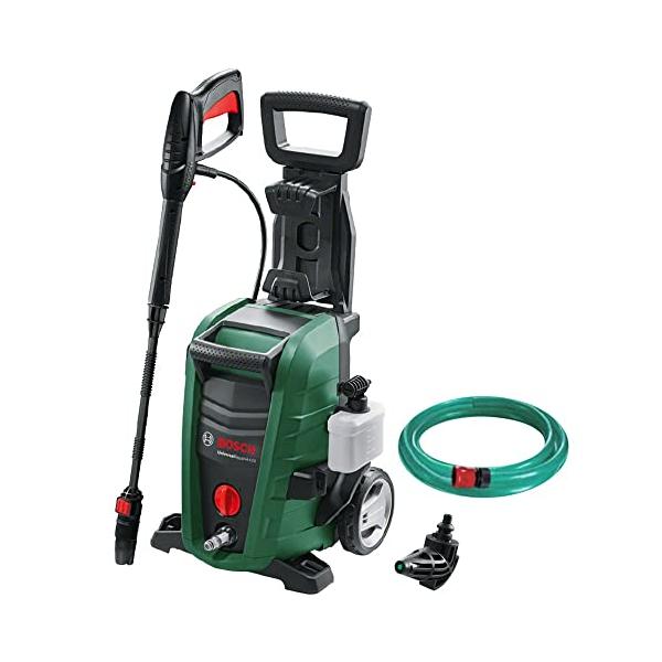 他サイト： ボッシュ(BOSCH) 高圧洗浄機 1500W 最大許容圧力12MPa パワフル洗浄 コンパクト収納 8m高圧・3m水道ホース・車輪付き UA1の商品画像