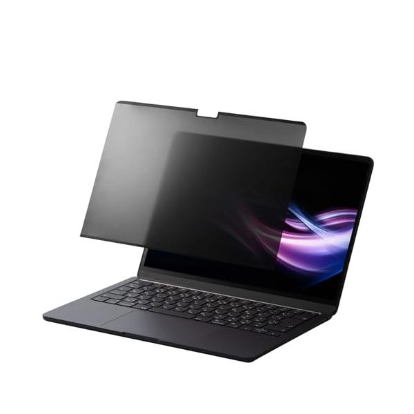 エレコム Macbook Air 13.6 (2024/2022年モデル対応) M3 M4対応 のぞき見防止フィルター マグネット式 アンチグレ