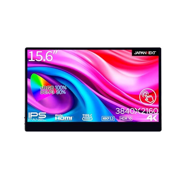 JAPANNEXT 15.6 モバイルモニター IPS 4K 3840x2160 JapanNextのJAPANNEXT 15.6インチ モバイルモニター IPS パネル