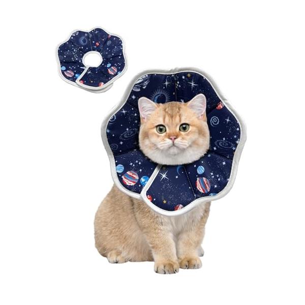 宇宙デザイン/M/OV-W3IO-93YZ・Color:宇宙デザインSize:M・パッケージ個数:1・去勢手術・避妊手術後の傷なめ防止視界を遮らないのでプラスチック製のものに比べてストレスが少ないです。壁や家具にぶつかって傷つける心配もあり...