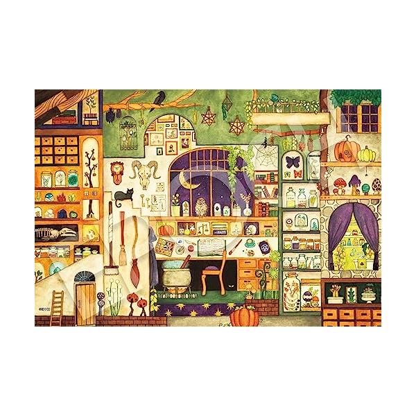 他サイト： エポック社 300ピース ジグソーパズル イラスト/アート 西村典子 魔法使いの部屋 (26×38cm) 28-036s のり付き ヘラ付き 点の商品画像