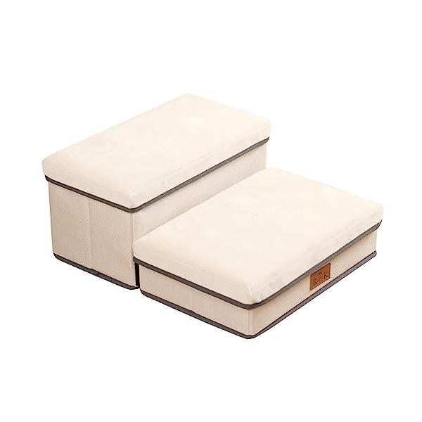 他サイト： RK ペットステップ ドッグステップ ペット ステップ 階段 犬の階段 2段 タイプ 収納ボックス  折りたたみ コンパクト 軽量 踏み台 スロの商品画像