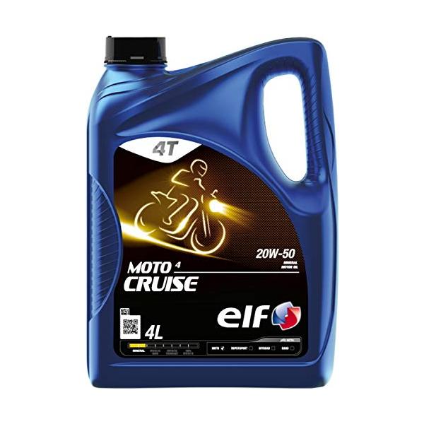 エルフ(ELF) エンジンオイル MOTO 4 CRUISE 20W-50 バイク用 高精製鉱物油 4L