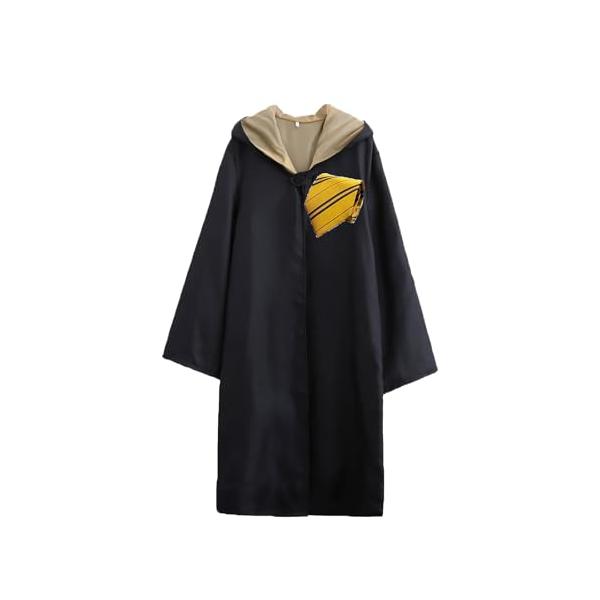 Body Blouse黄 - 3点セット/135/Hufflepuff ハッフルパフ-2・Size:135Color:黄 - 3点セット・セット内容：ローブ＋ネクタイ+ 杖  3 ピース スーツ。 135 cm・素材構成: ナイロン+ポリエ...