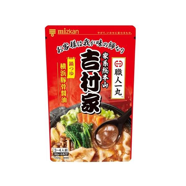 他サイト： ミツカン 家系総本山吉村家監修 横浜豚骨醤油 鍋つゆ 鍋の素 ラーメンスープ 750g×3個の商品画像