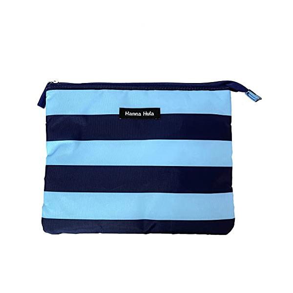 ボーダーネイビー/-/CDEO-BNV・消臭抗菌デオドラントネーム(R)付き・使用済みのおむつを小さく丸めて2〜3個入れられます・普段使いのポーチとしてもお使いいただけます・撥水加工済み