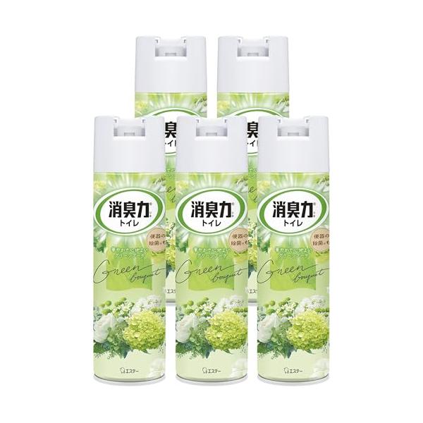 他サイト： 消臭力 まとめ買い トイレ用 スプレー グリーンブーケ 365mL×5個 トイレ 消臭スプレー 消臭剤 消臭 芳香剤の商品画像