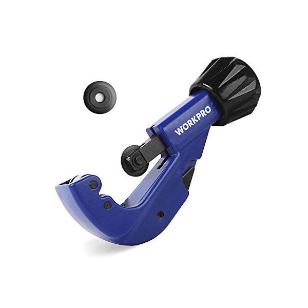 他サイト： WORKPRO パイプカッター チューブカッター 切断能力3〜32mm バリ取り機能付き 亜鉛合金ボディー 合金鋼ブレード 銅・アルミ・塩ビ管対の商品画像