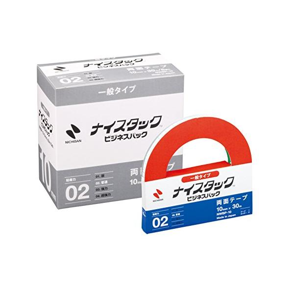 ニチバン 両面テープ ナイスタック ビジネスパック (一般) 5巻入 10mm×30m NWBP-10