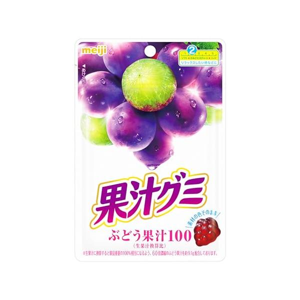 明治グミ 果汁グミぶどう 54g×10袋
