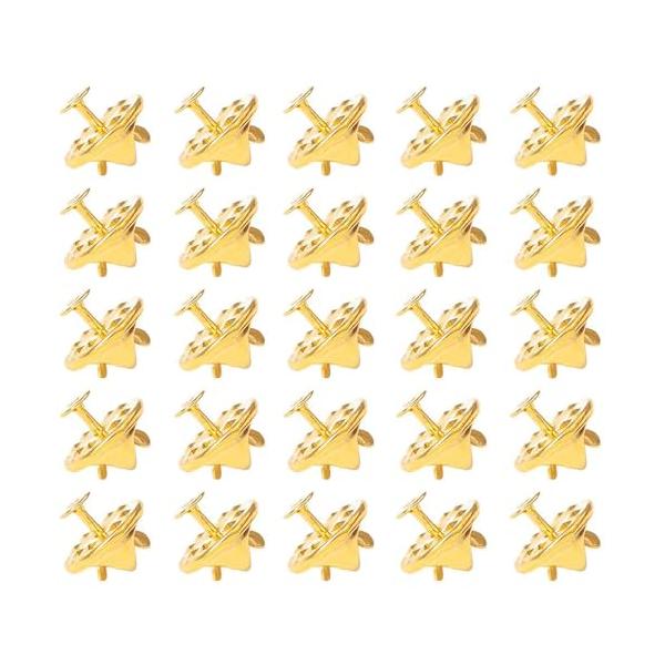 金色/11.5mm/-・Color:金色・サイズ直径は11.5mm、高さは8mm。セット内容50枚セット。・素材高品質な銅製で、金属製のピン裏地により物品をしっかりと固定。長持ちする強度があります。・取り付け簡単取り外しや取り付けがとても簡...