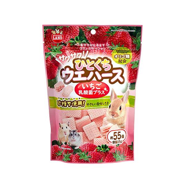 他サイト： ミニマルランド サクサクひとくちウエハース いちご 乳酸菌プラス ８５ｇの商品画像