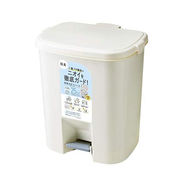 ペダルオープン25.5Lホワイト/1個 (x 1)/T-0013・パッケージ個数:1・容量：25.5L・本体サイズ：37.7×30.3×41.7cm 箱サイズ：38.5×31×H42.8cm・生産国：日本・材質：上フタ・内フタ・本体・袋止め...