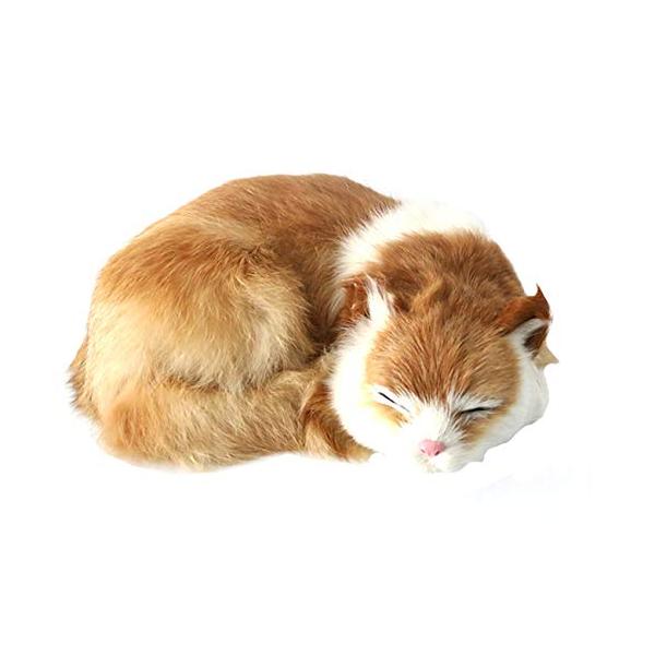 猫ぬいぐるみリアル寝そべりねこ本物そっくりネコちゃん置物部屋飾り