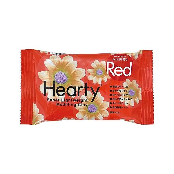 他サイト： パジコ 軽量粘土 ハーティクレイ レッド 50g 301256 日本製の商品画像