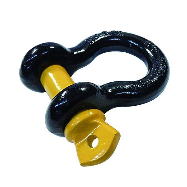 黒黄/16x19/10102766・Size:16x19・パッケージ個数:1・ハント　タイガーシャックル　１６×１９・●遠くからでもよく目立つタイガーカラーのシャックルです。・●荷物の荷役。・●基本使用荷重(t):3.2●質量(kｇ):0....