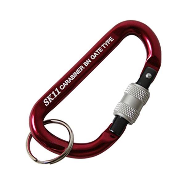 他サイト： SK11(エスケー11) ロックカラビナ 脱落防止・ネジロック機能 BN レッド 6×60mm SAC-660BNの商品画像