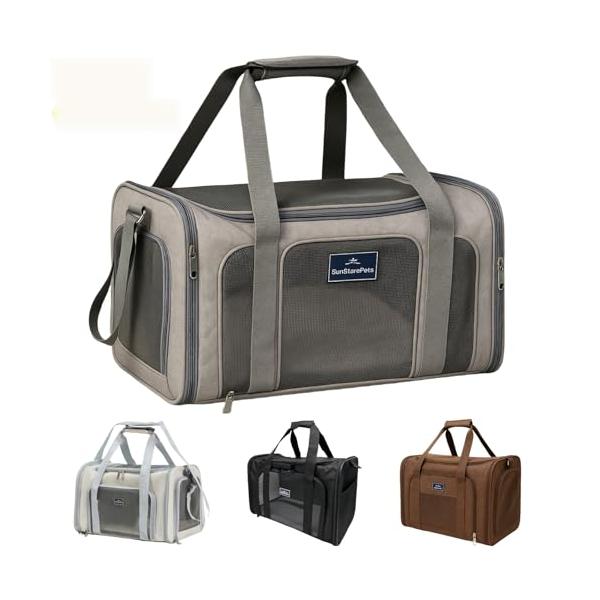 他サイト： SunStarsPets ペットキャリー 猫・小型犬用 4WAY 折りたたみ式 通気＆軽量 洗える底マット付き 車載・旅行対応 Mサイズ 耐荷重の商品画像