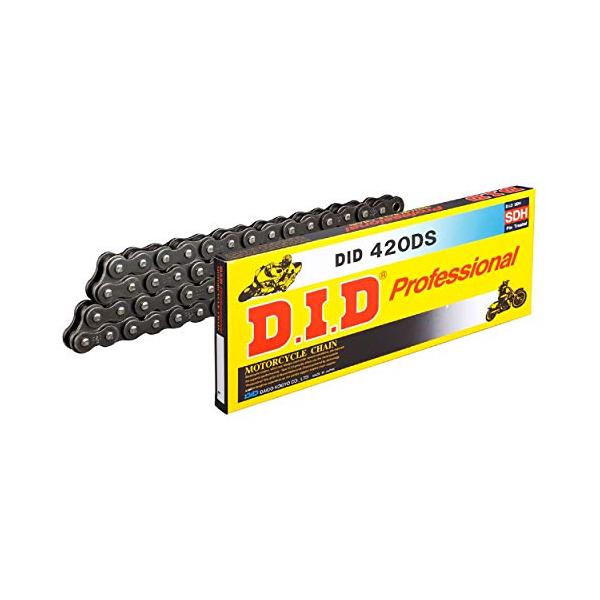 D.I.D(大同工業)バイク用チェーン クリップジョイント付属 420DS-128RB STEEL(スチール) 強化チェーン 二輪 オートバイ用