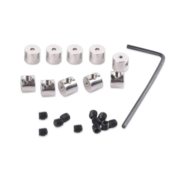 null/-/-・商品仕様：ネジ式クリップ10個セット、2個ミニ六角レンチ、・高品質の素材：高品質の金属部品を用いて製造され，優れた防錆性と耐候性、耐久性に優れています。確実な固定を確保します。・使い方は色々：内六角レンチを使用して黒いねじ...