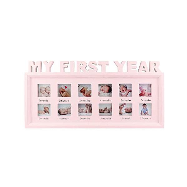 ピンク/21x42x3センチメートル (x 1)/-・Color:ピンク・12枚収納可能生まれてから一歳までの赤ちゃんの成長写真をフォトフレームに入れて飾ることができます。毎日成長するお子さまの成長記録は、ご家族の大切な思い出となります。自...