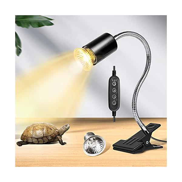 シンプルブラック/-/-・パッケージ個数:1・タイマー機能付き日中、留守にしても使用続けられます。三段時間：2時間、4時間、8時間のタイマー機能付いています。爬虫類、両生類、魚類、哺乳類、多肉植物などに最適です。・光量調節コード四つ可調整の...