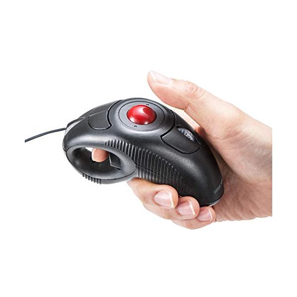 他サイト： サンワダイレクト ごろ寝マウス 指輪マウス トラックボール 両利き対応 ケーブル1.9m カウント切替 400-MA083の商品画像