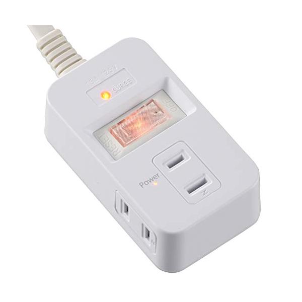 ホワイト/3個口 1m/HS-TP31HS3-W・Size:3個口 1m・パッケージ個数:1・通電火災対策に・特許技術（特許第5853076号）採用・差込口の温度が150℃になると、発煙に至る前に自動的に通電を遮断・雷ガード機能付き・雷サー...